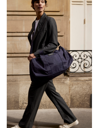 Béranger le sac weekend - Coton recyclé Bleu Marine Les magasins à Paris et en Île-de-France