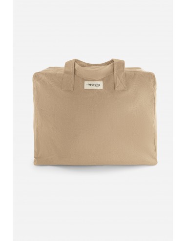 Elzévir le grand sac weekend - Coton recyclé beige rembourrage situé sous