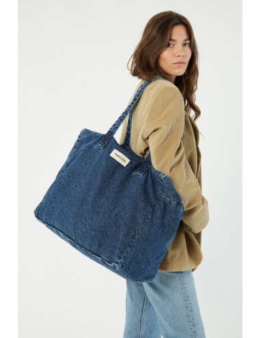 Elzévir le grand sac de week-end - Denim upcyclé Aged Denim livraison et retour toujours gratuits