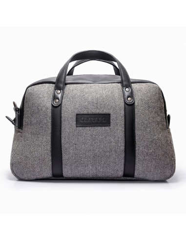 Albatross Weekender - Gray Herringbone | Black Leather de l' environnement