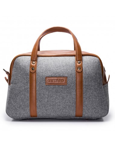 Albatross Weekender - Gray felt | Caramel Leather de pas cher