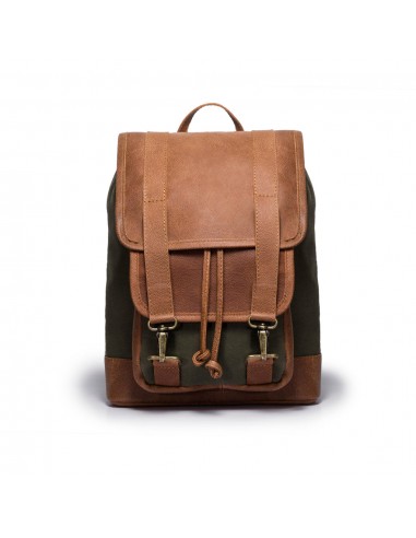 Tomcat  | Green | Cotton Canvas | Brown Leather français